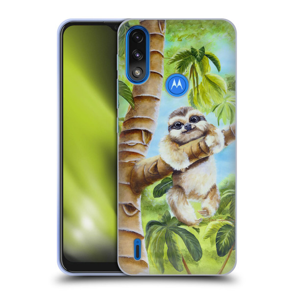 Lisa Sparling Creatures Cutest Sloth Soft Gel Case for Motorola Moto E7 Power / Moto E7i Power