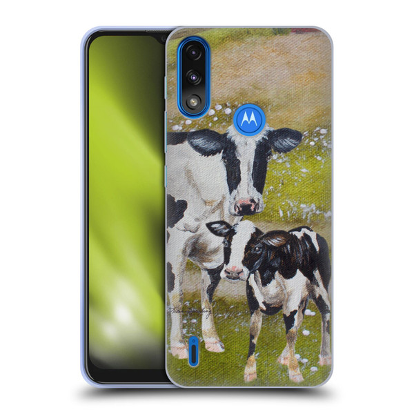 Lisa Sparling Creatures Two Cows Soft Gel Case for Motorola Moto E7 Power / Moto E7i Power