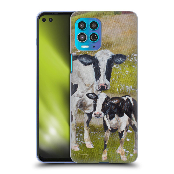 Lisa Sparling Creatures Two Cows Soft Gel Case for Motorola Moto G100