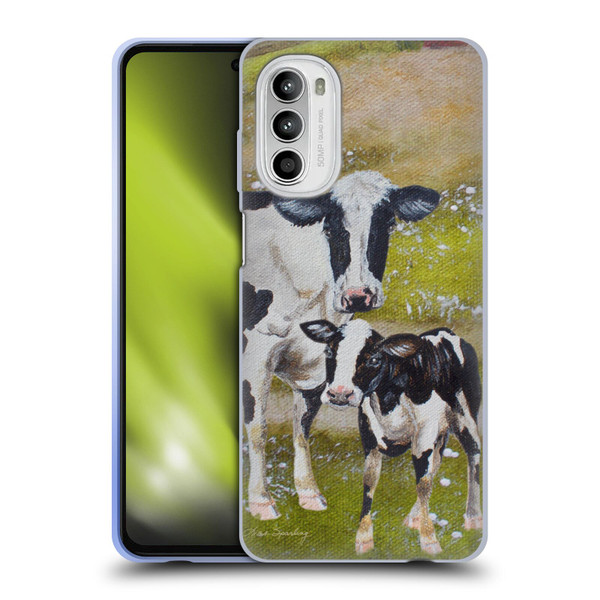 Lisa Sparling Creatures Two Cows Soft Gel Case for Motorola Moto G52
