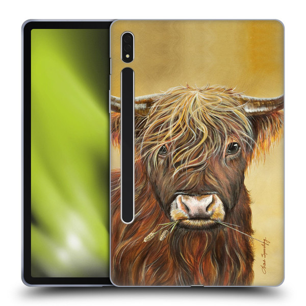 Lisa Sparling Creatures Highland Cow Fireball Soft Gel Case for Samsung Galaxy Tab S8