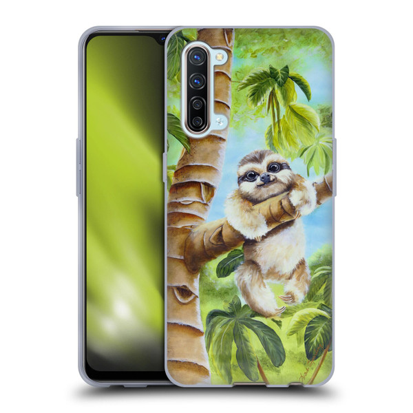 Lisa Sparling Creatures Cutest Sloth Soft Gel Case for OPPO Find X2 Lite 5G