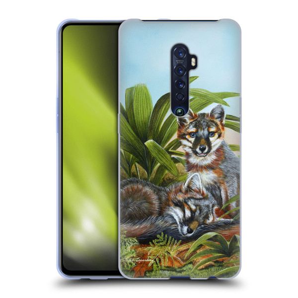 Lisa Sparling Creatures Red Fox Kits Soft Gel Case for OPPO Reno 2