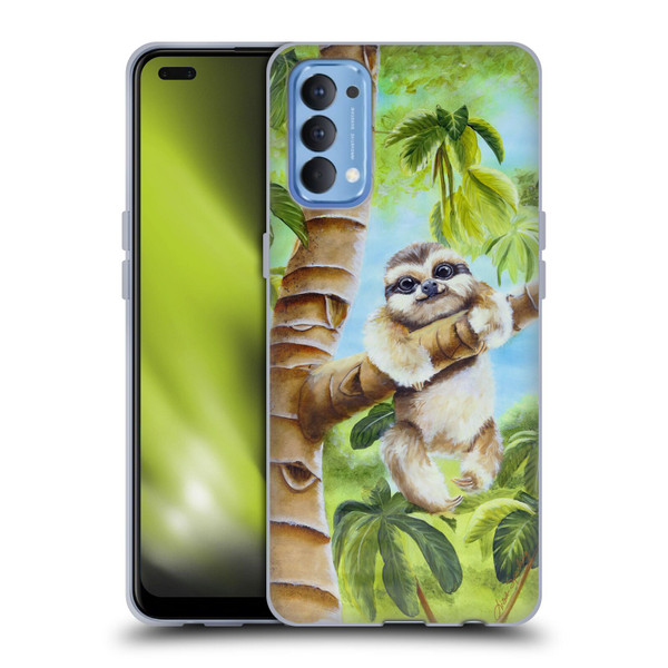 Lisa Sparling Creatures Cutest Sloth Soft Gel Case for OPPO Reno 4 5G