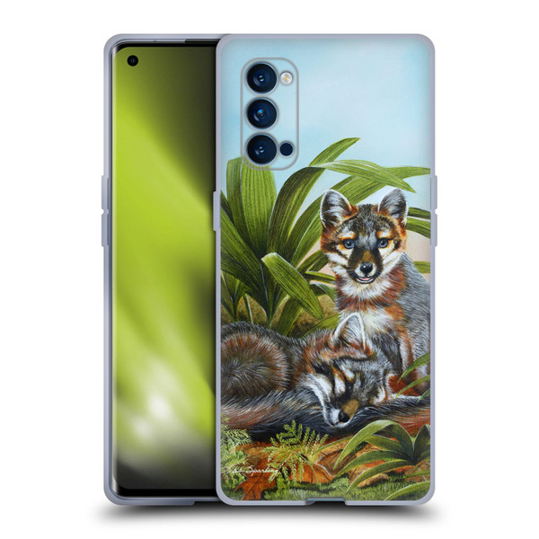 Lisa Sparling Creatures Red Fox Kits Soft Gel Case for OPPO Reno 4 Pro 5G