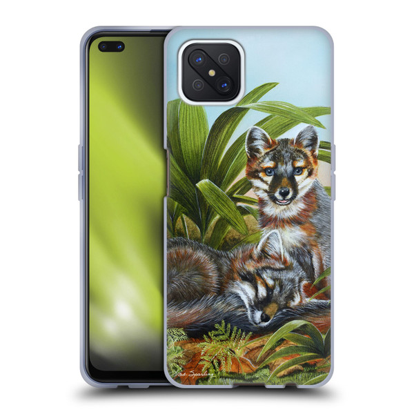 Lisa Sparling Creatures Red Fox Kits Soft Gel Case for OPPO Reno4 Z 5G