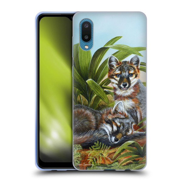 Lisa Sparling Creatures Red Fox Kits Soft Gel Case for Samsung Galaxy A02/M02 (2021)