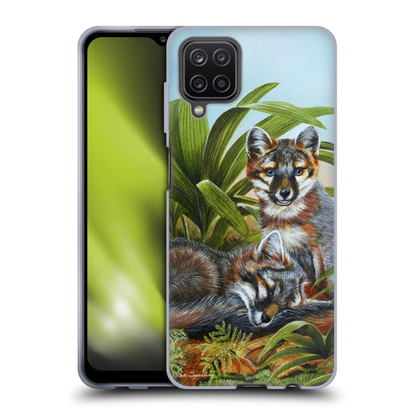 Lisa Sparling Creatures Red Fox Kits Soft Gel Case for Samsung Galaxy A12 (2020)