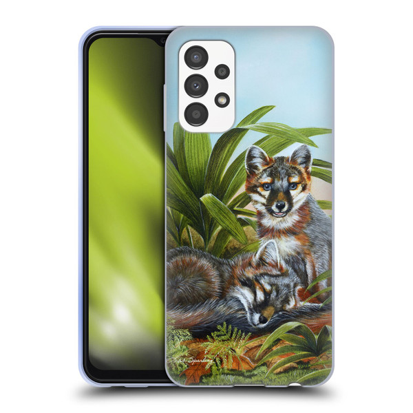 Lisa Sparling Creatures Red Fox Kits Soft Gel Case for Samsung Galaxy A13 (2022)