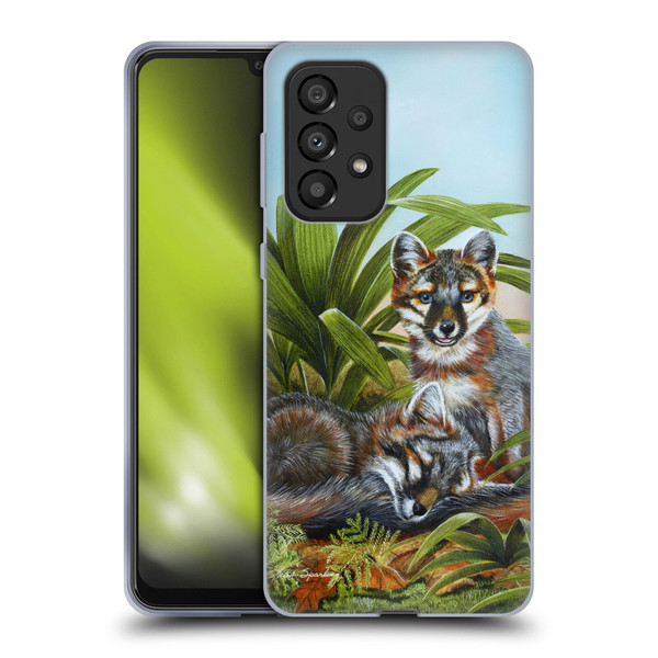 Lisa Sparling Creatures Red Fox Kits Soft Gel Case for Samsung Galaxy A33 5G (2022)