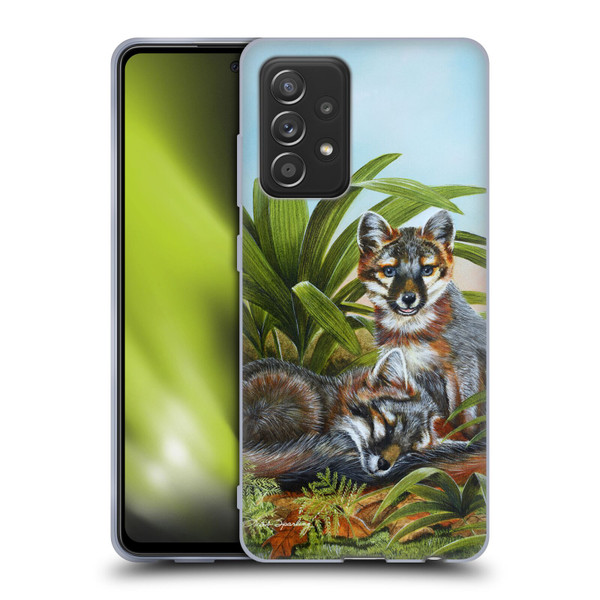 Lisa Sparling Creatures Red Fox Kits Soft Gel Case for Samsung Galaxy A52 / A52s / 5G (2021)