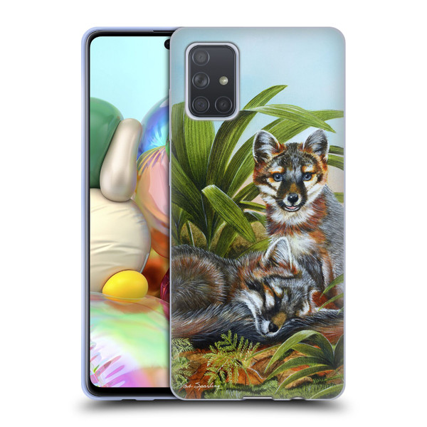 Lisa Sparling Creatures Red Fox Kits Soft Gel Case for Samsung Galaxy A71 (2019)
