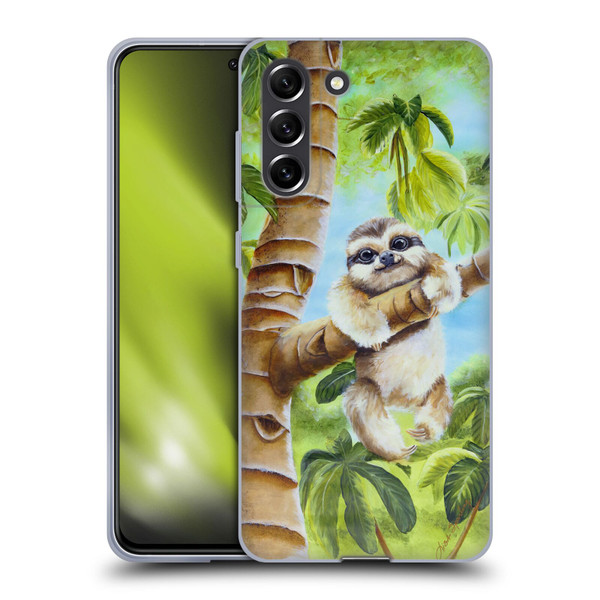 Lisa Sparling Creatures Cutest Sloth Soft Gel Case for Samsung Galaxy S21 FE 5G