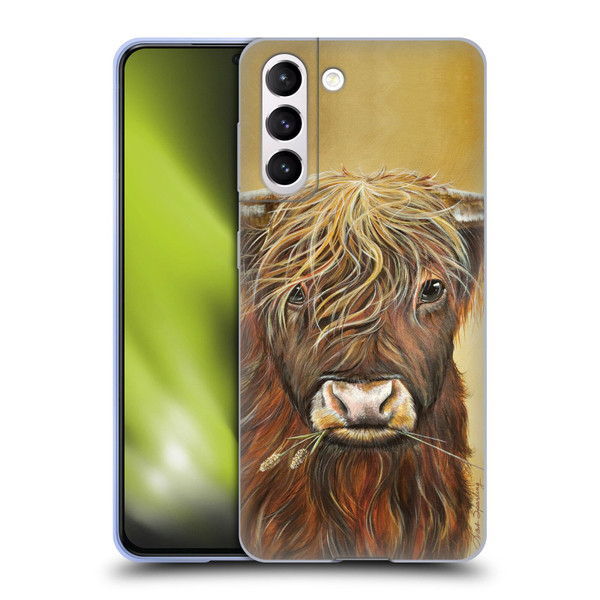 Lisa Sparling Creatures Highland Cow Fireball Soft Gel Case for Samsung Galaxy S21 5G