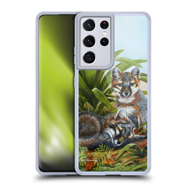 Lisa Sparling Creatures Red Fox Kits Soft Gel Case for Samsung Galaxy S21 Ultra 5G