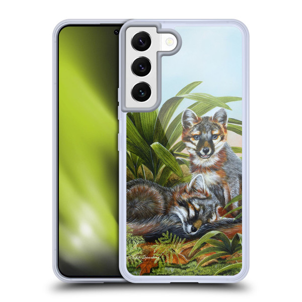 Lisa Sparling Creatures Red Fox Kits Soft Gel Case for Samsung Galaxy S22 5G