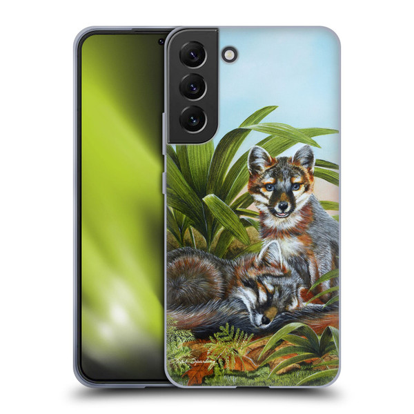 Lisa Sparling Creatures Red Fox Kits Soft Gel Case for Samsung Galaxy S22+ 5G