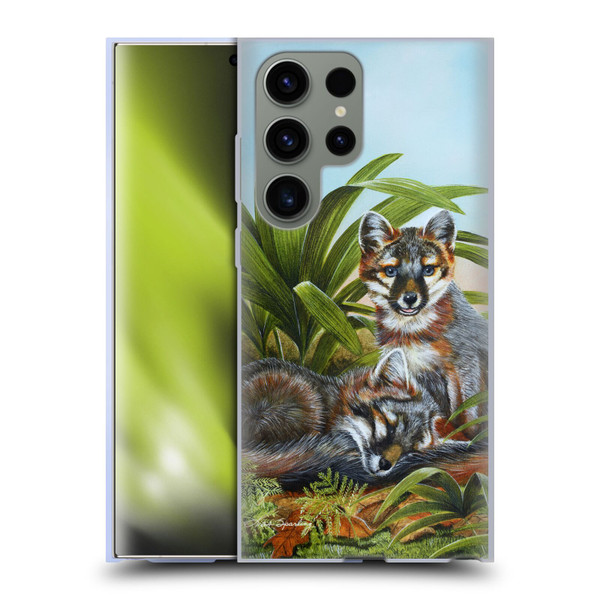 Lisa Sparling Creatures Red Fox Kits Soft Gel Case for Samsung Galaxy S23 Ultra 5G