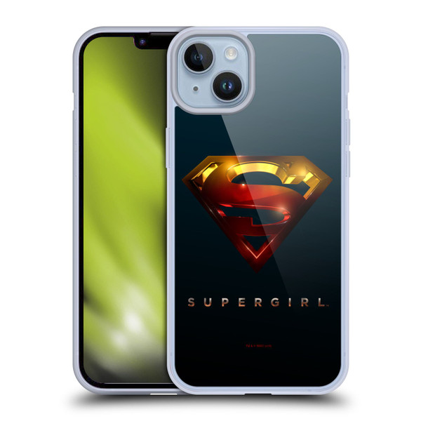 Supergirl TV Series Graphics Crest Soft Gel Case for Apple iPhone 14 Plus
