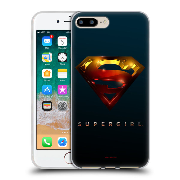 Supergirl TV Series Graphics Crest Soft Gel Case for Apple iPhone 7 Plus / iPhone 8 Plus