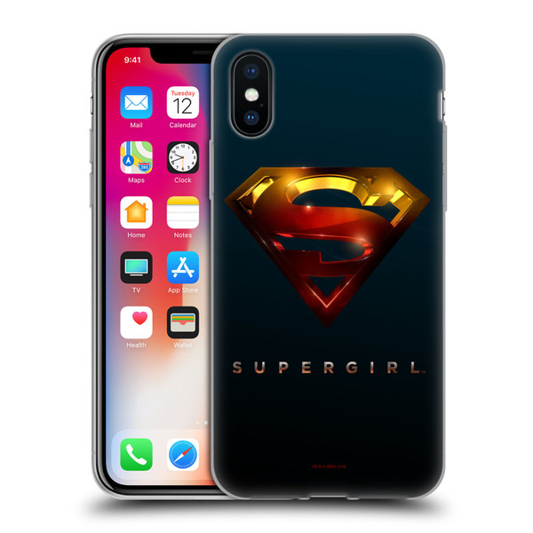 Supergirl TV Series Graphics Crest Soft Gel Case for Apple iPhone X / iPhone XS