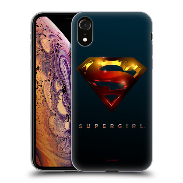 Supergirl TV Series Graphics Crest Soft Gel Case for Apple iPhone XR