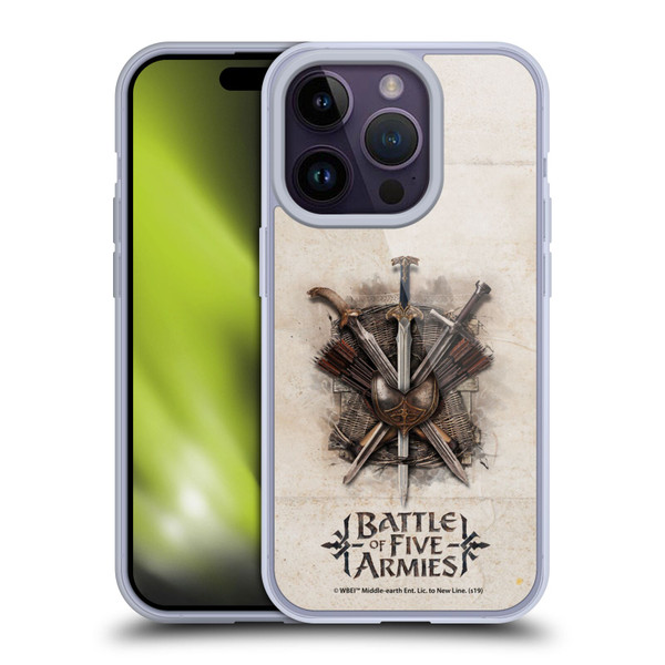 The Hobbit The Battle of the Five Armies Graphics Battle Swords Soft Gel Case for Apple iPhone 14 Pro