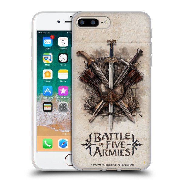 The Hobbit The Battle of the Five Armies Graphics Battle Swords Soft Gel Case for Apple iPhone 7 Plus / iPhone 8 Plus