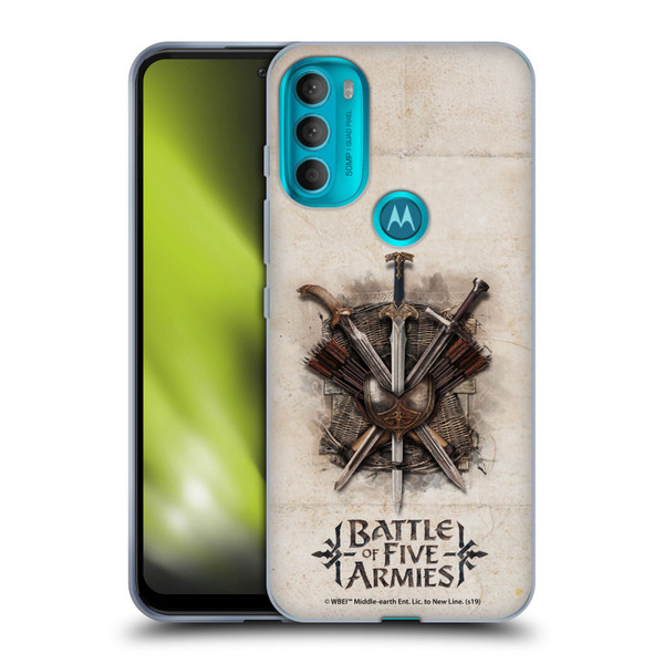 The Hobbit The Battle of the Five Armies Graphics Battle Swords Soft Gel Case for Motorola Moto G71 5G