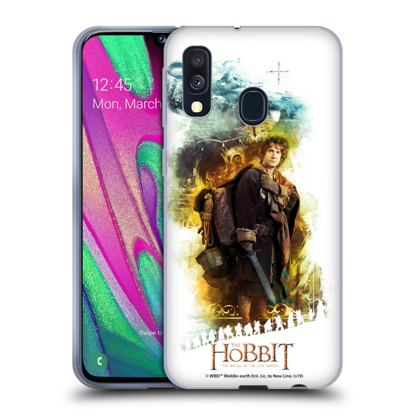 The Hobbit The Battle of the Five Armies Graphics Bilbo Journey Soft Gel Case for Samsung Galaxy A40 (2019)