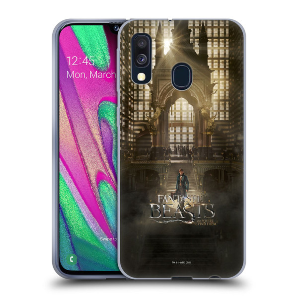 Fantastic Beasts And Where To Find Them Key Art Newt Scamander Poster 2 Soft Gel Case for Samsung Galaxy A40 (2019)