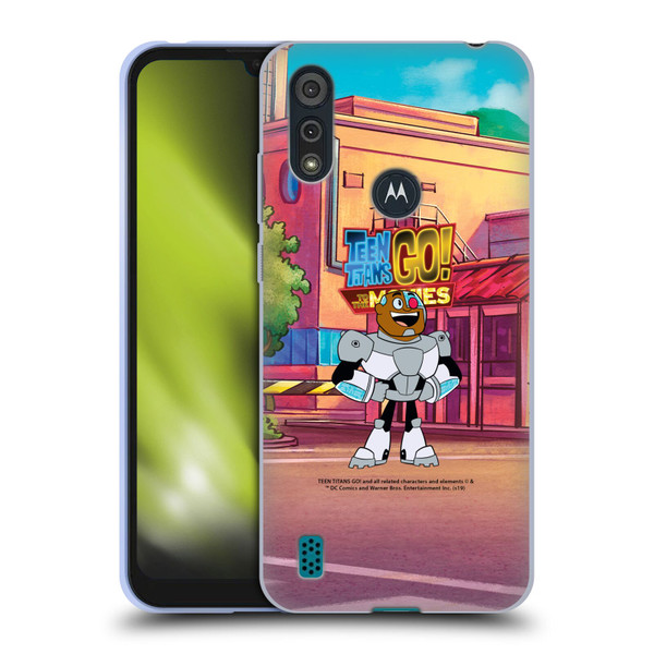 Teen Titans Go! To The Movies Character Art Cyborg Soft Gel Case for Motorola Moto E6s (2020)