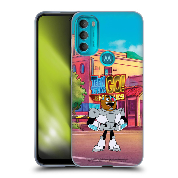 Teen Titans Go! To The Movies Character Art Cyborg Soft Gel Case for Motorola Moto G71 5G