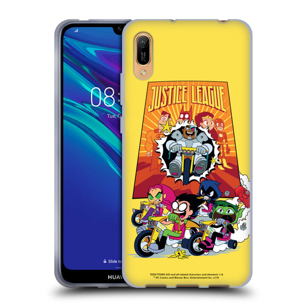 Teen Titans Go! To The Movies Hollywood Graphics Justice League 2 Soft Gel Case for Huawei Y6 Pro (2019)