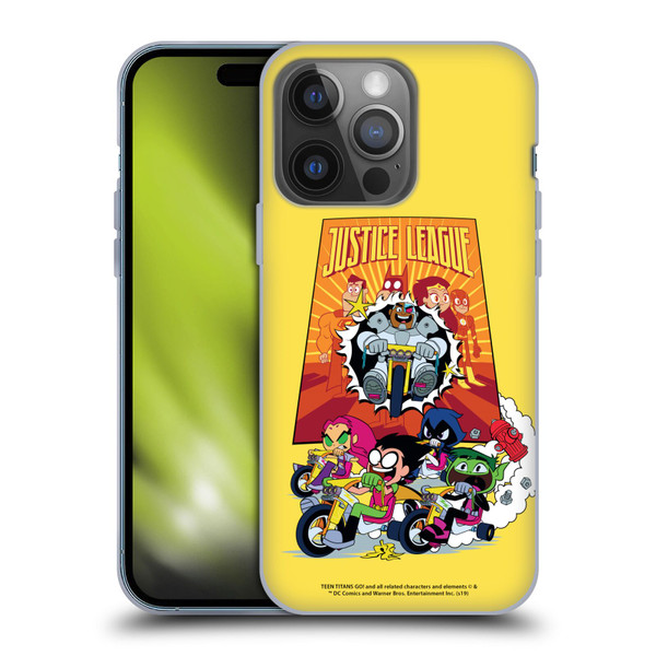 Teen Titans Go! To The Movies Hollywood Graphics Justice League 2 Soft Gel Case for Apple iPhone 14 Pro