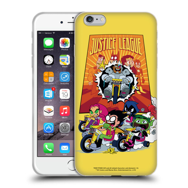 Teen Titans Go! To The Movies Hollywood Graphics Justice League 2 Soft Gel Case for Apple iPhone 6 Plus / iPhone 6s Plus