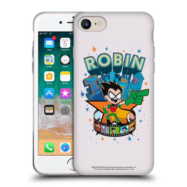 Teen Titans Go! To The Movies Hollywood Graphics Robin Soft Gel Case for Apple iPhone 7 / 8 / SE 2020 & 2022