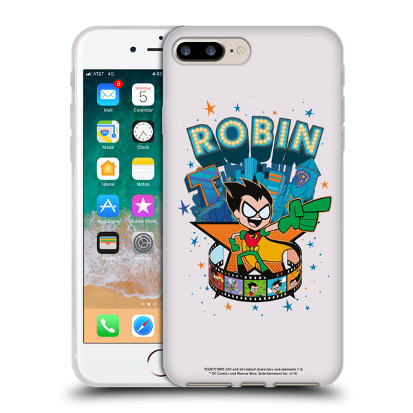 Teen Titans Go! To The Movies Hollywood Graphics Robin Soft Gel Case for Apple iPhone 7 Plus / iPhone 8 Plus