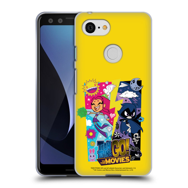 Teen Titans Go! To The Movies Hollywood Graphics Starfire & Raven Soft Gel Case for Google Pixel 3