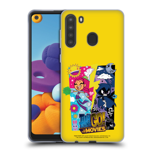 Teen Titans Go! To The Movies Hollywood Graphics Starfire & Raven Soft Gel Case for Samsung Galaxy A21 (2020)