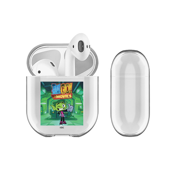 Teen Titans Go! To The Movies Key Art Beastboy Clear Hard Crystal Cover Case for Apple AirPods 1 1st Gen / 2 2nd Gen Charging Case