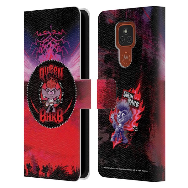 Trolls World Tour Assorted Rock Queen Barb 1 Leather Book Wallet Case Cover For Motorola Moto E7 Plus