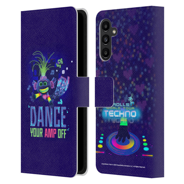 Trolls World Tour Assorted Pop Techno Leather Book Wallet Case Cover For Samsung Galaxy A13 5G (2021)