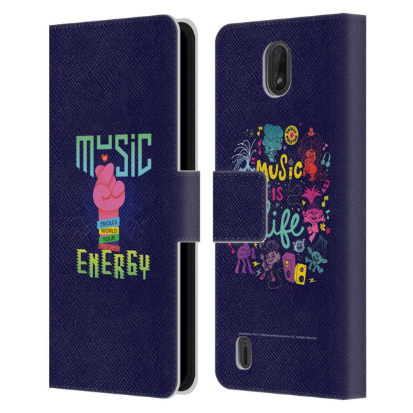 Trolls World Tour Key Art Music Is Energy Leather Book Wallet Case Cover For Nokia C01 Plus/C1 2nd Edition