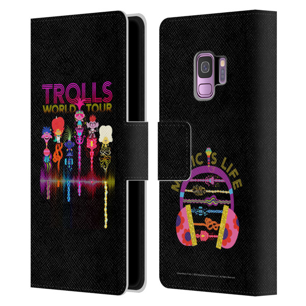 Trolls World Tour Key Art Artwork Leather Book Wallet Case Cover For Samsung Galaxy S9