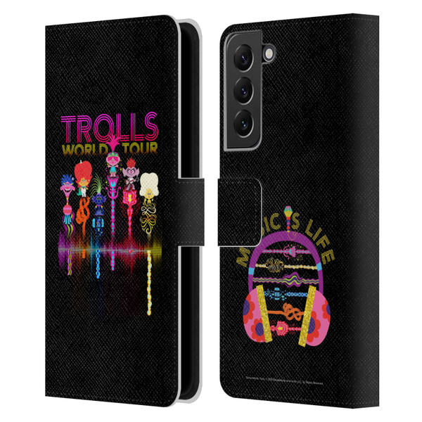 Trolls World Tour Key Art Artwork Leather Book Wallet Case Cover For Samsung Galaxy S22+ 5G