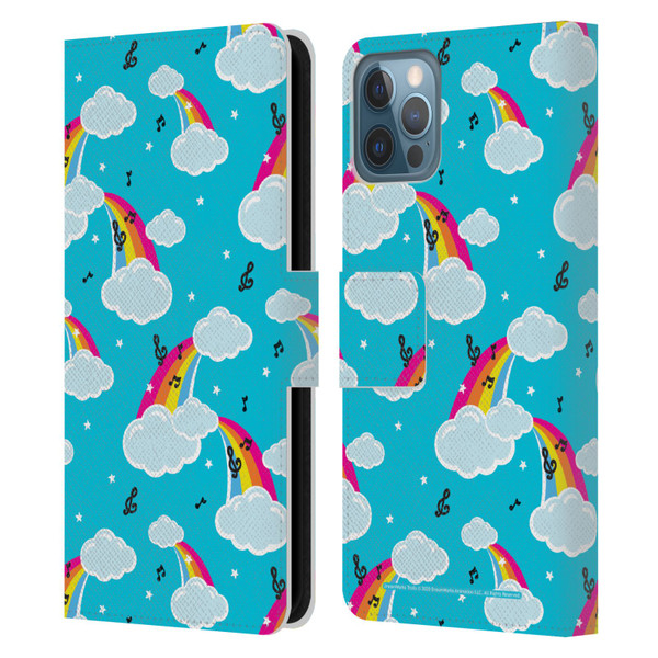 Trolls World Tour Rainbow Bffs Rainbow Cloud Pattern Leather Book Wallet Case Cover For Apple iPhone 12 / iPhone 12 Pro