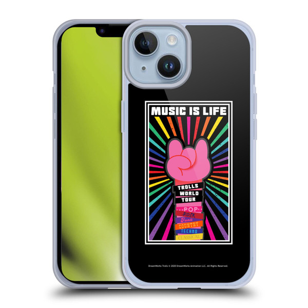 Trolls World Tour Key Art Music Is Life Soft Gel Case for Apple iPhone 14