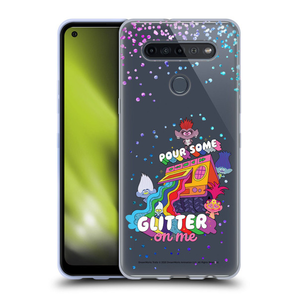 Trolls World Tour Key Art Glitter Print Soft Gel Case for LG K51S