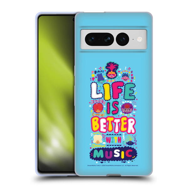 Trolls World Tour Key Art Quote Soft Gel Case for Google Pixel 7 Pro